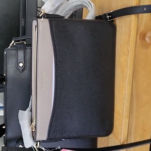 NWT black/taupe Margaux medium crossbody bag